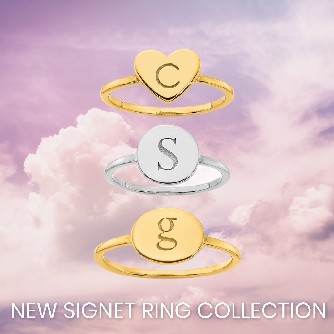 Custom Initial Signet Rings
