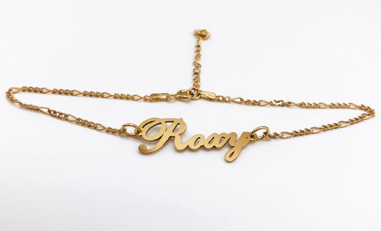 Figaro Chain Custom Name Anklet