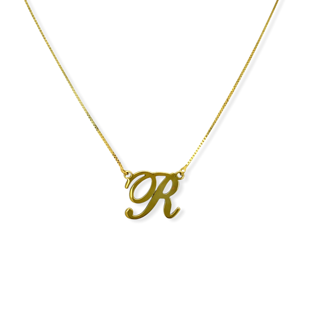 Plate Necklace Monogram Eclipse and Metal