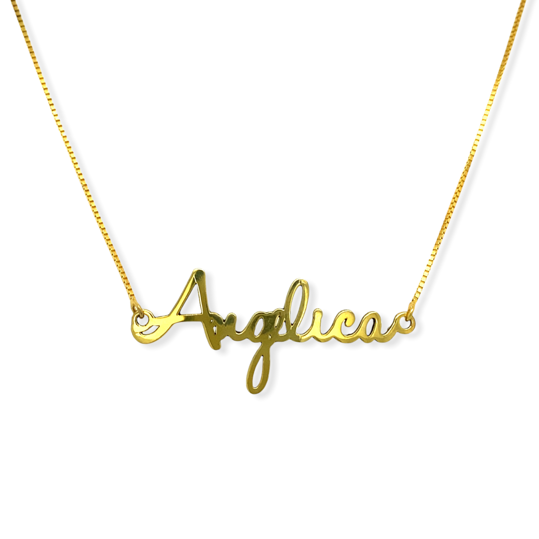 Personalized Name Necklace In Old English Gothic Font - 18K Rose Gold Plated, Handmade 5 thumbnail image