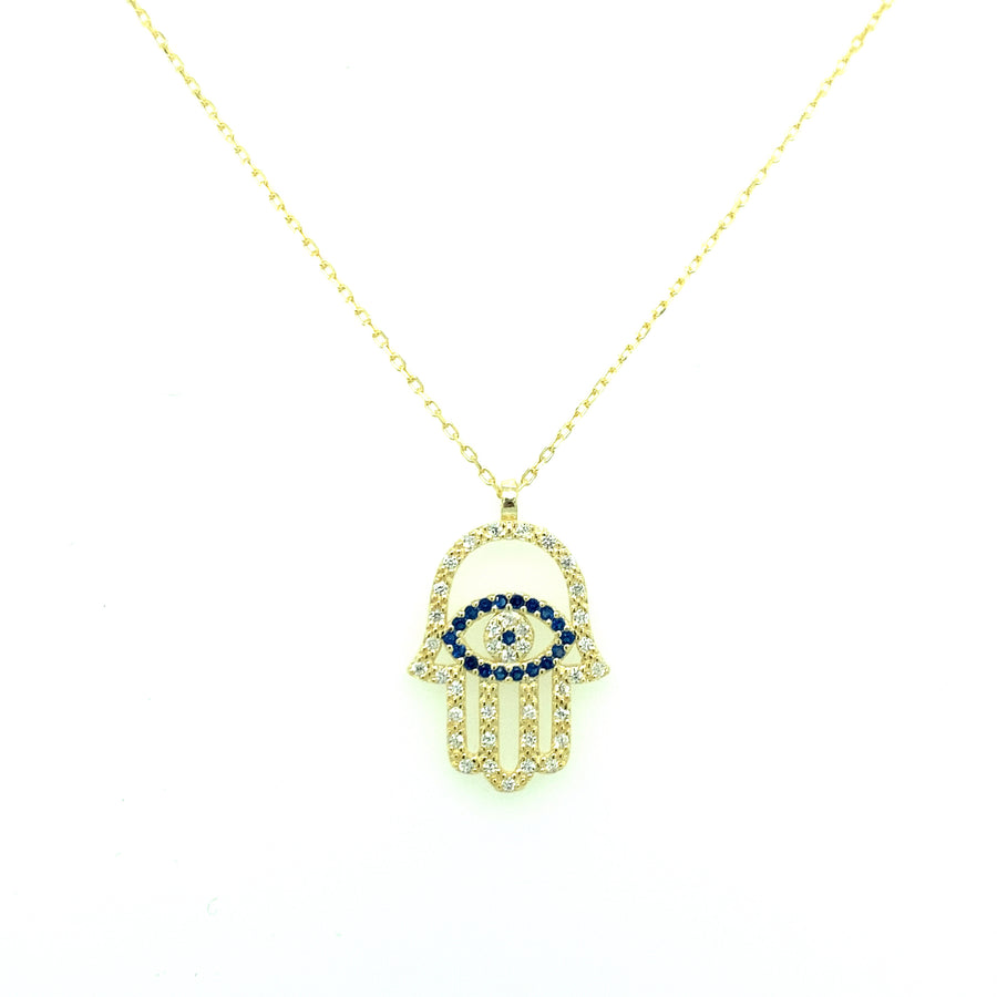 NEW 14k Gold Plated Hamsa Necklace