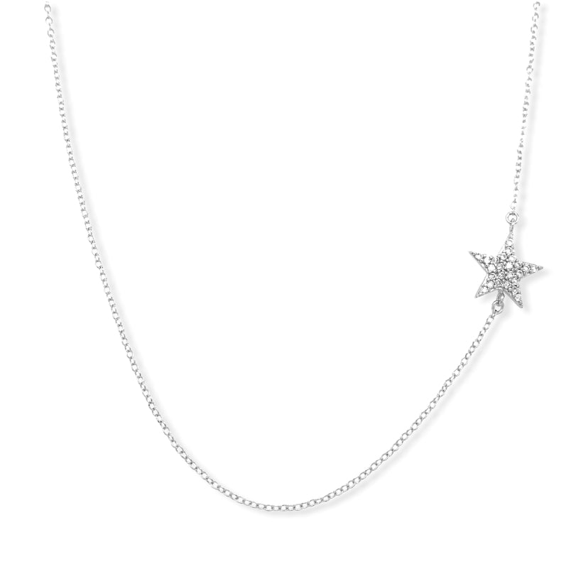 Side Star Sterling Silver Necklace