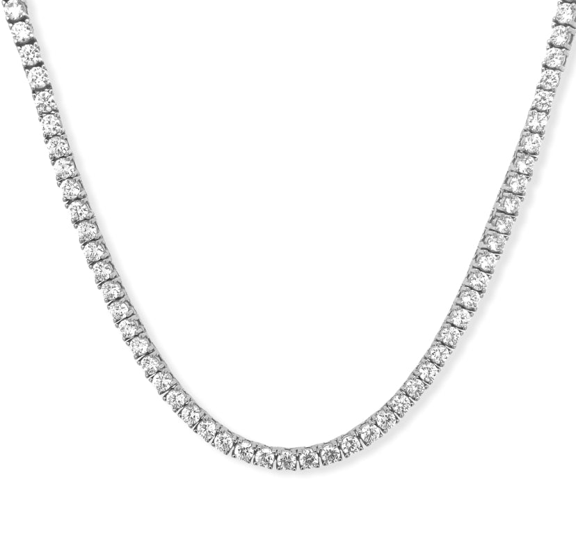Iced Out Tennis Chain Sterling Silver 2.5mm