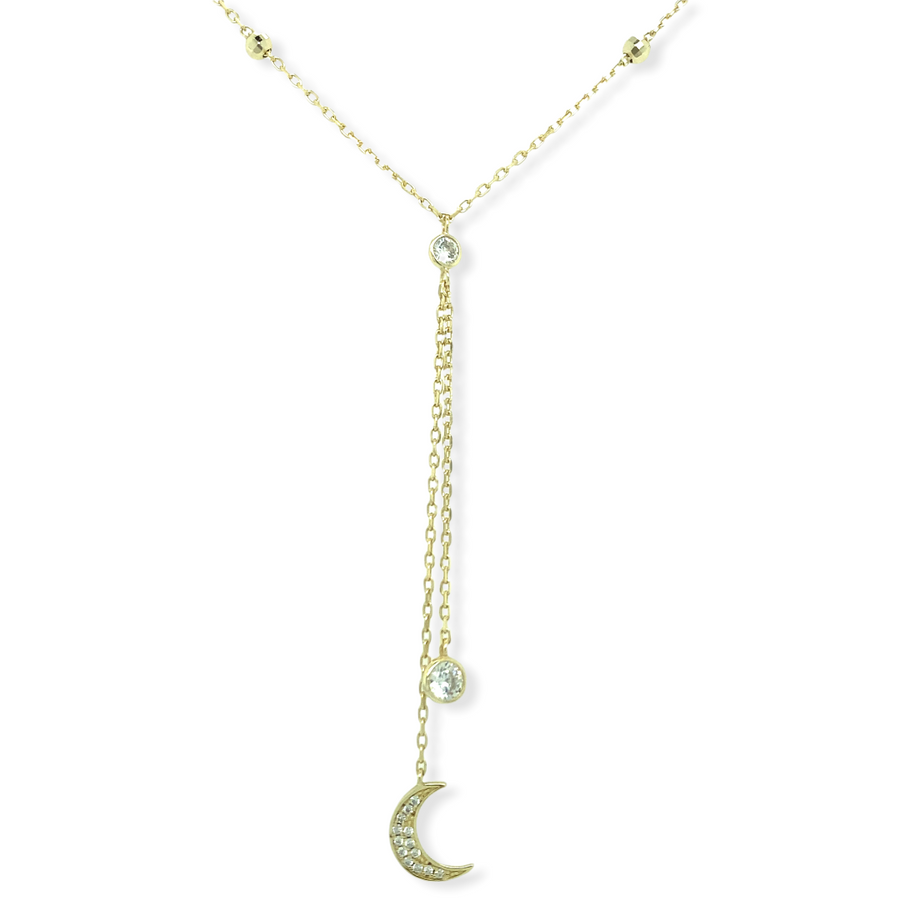 Dainty Dangle Moon Necklace