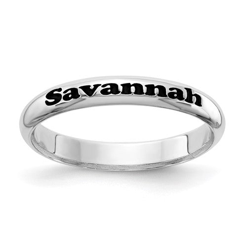 Sterling Silver Stackable Personalized Ring
