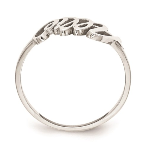 Sterling Silver Custom Name Ring