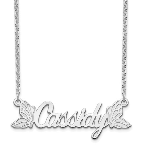 Sterling Silver Butterfly Custom Name Necklace