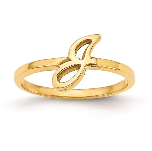 14k Gold Plated Custom Initial Ring