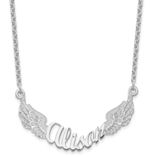 Custom Angel Wings Name Necklace