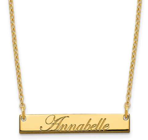 Small Personalized Bar Necklace