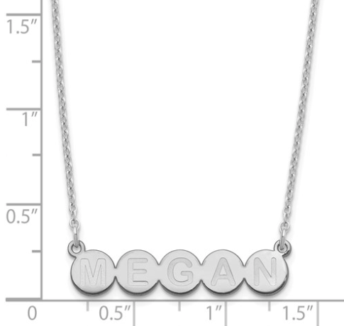 Custom 5 Letter Bubble Necklace