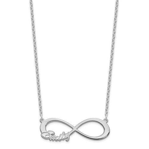 Sterling Silver Custom Name Infinity Necklace