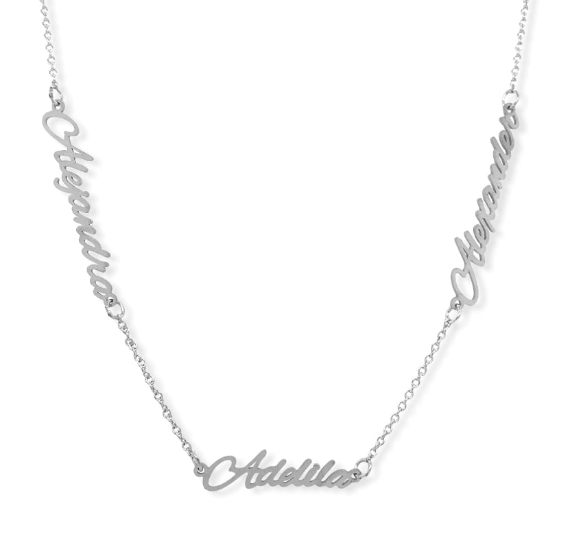 Sterling Silver Custom Multiple Nameplate Necklace