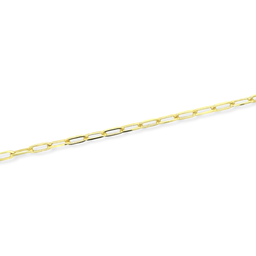 14k Gold Plated Paperclip Bracelet, 3.3 mm, 7.5